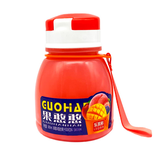 Фруктовый напиток LEQIBIN с кусочками желе со вкусом клубники м  600мл