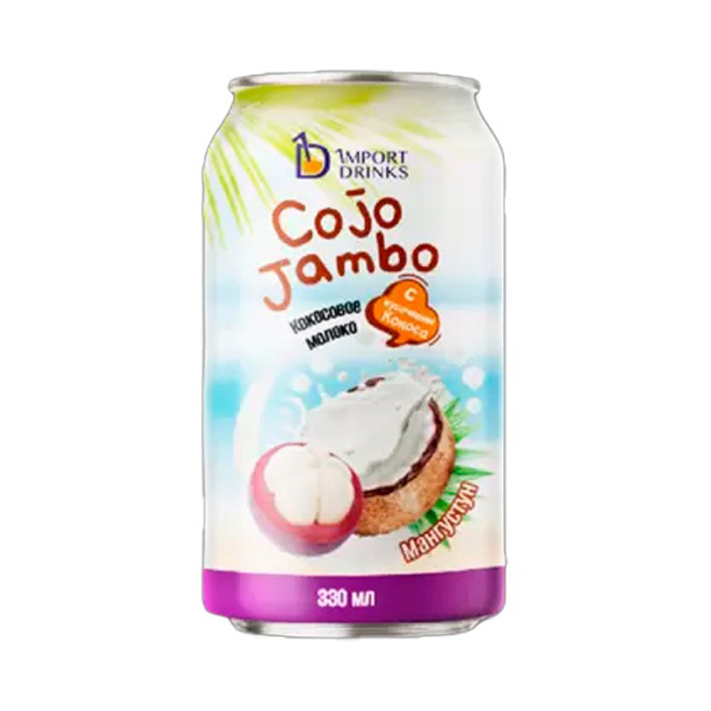Напиток COJO JAMBO с кусочками кокосовой мякоти со вкусом Мангустина   330мл