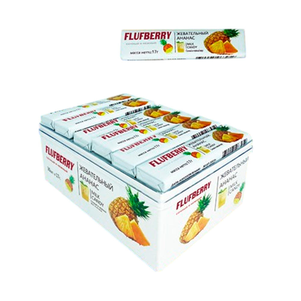 Жев.конфета Flufberry со вкусом ананаса    17гр
