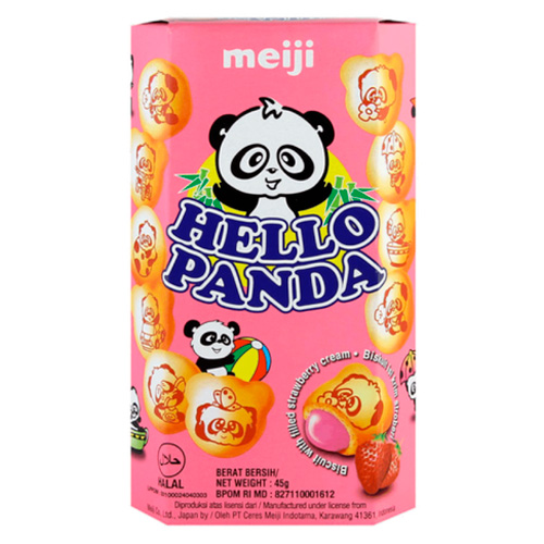 Печенье Meiji Hello Panda Strawberry Cream   42гр
