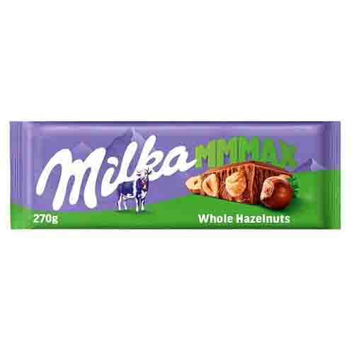 Шоколад Milka MAX Whole Hazelnuts   270гр