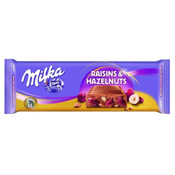 Шоколад Milka Raisins&Hazelnuts   270гр