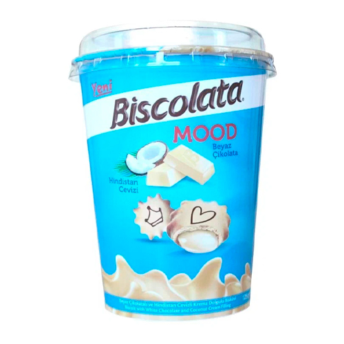 Печенье Biscolata Mood Coconut с кокосовой начинкой   115гр