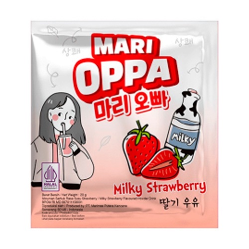Растворимый напиток Mari Oppa Milky Strawberry   20гр
