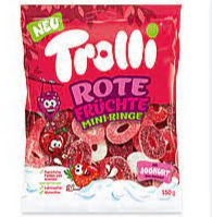 Жев.мармелад Trolli Rote Fruchte Mini-Ringe    150гр