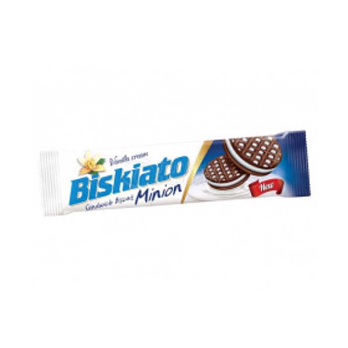 Печенье сендвич BISKIATO MINION VANILA 40 гр.