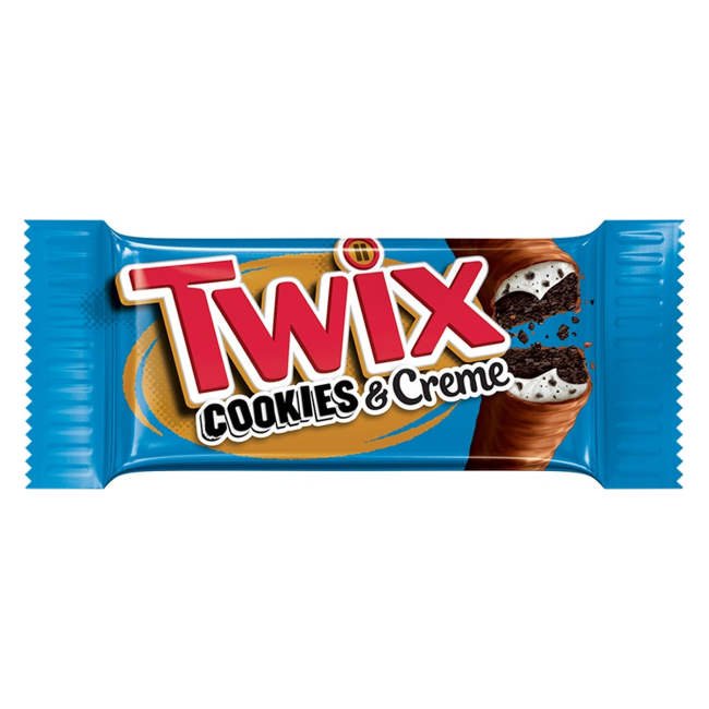 Шоколадный батончик Twix Cookies & cream 38,6гр