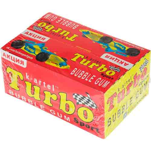 Жевательная резинка TURBO Ассорти вкусов 4,5г
