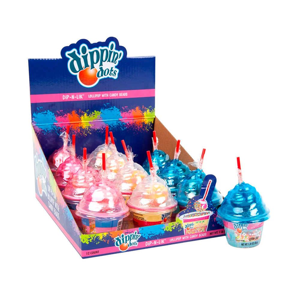 Леденец Dip-N-Lik Dippin' Dots Lollipop with Candy beads   38гр