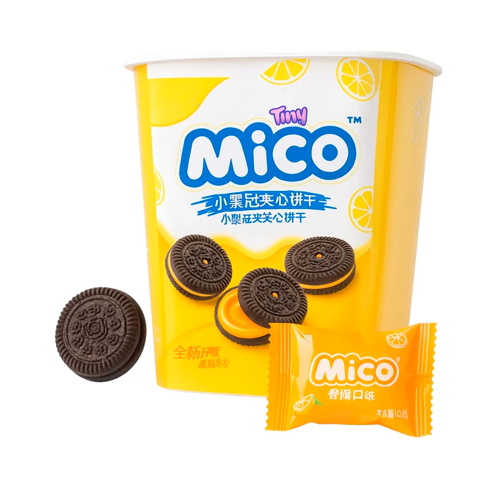 Печенье Tiny Mico Black Sandwich Lemon Cheesecake   88гр