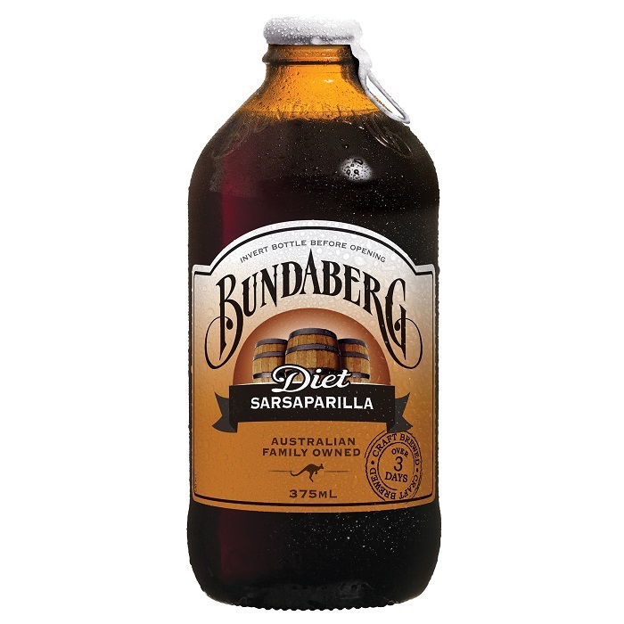 Напиток б/а Бандарберг Сарсапарилла Низкокалорийный (Bundaberg Sarsaparilla Diet), 375мл.