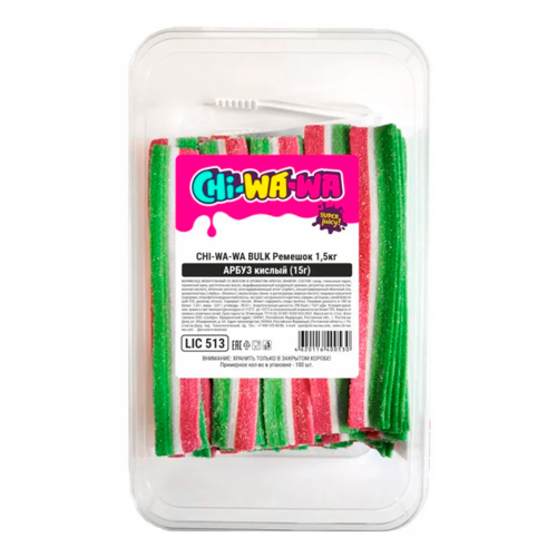 Мармелад Chi-Wa-Wa Bulk Watermelon Sour Belt 1500гр