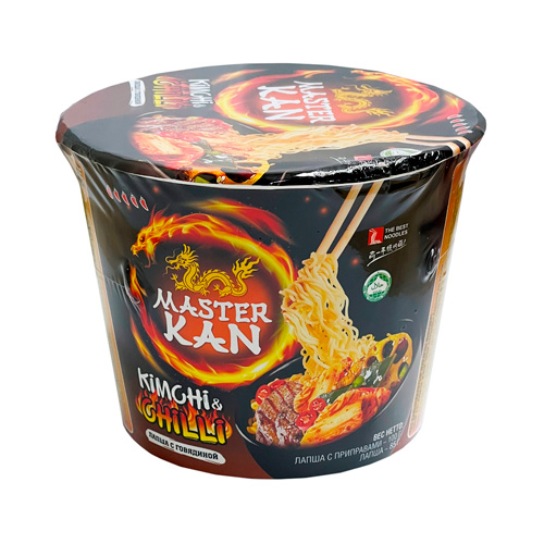 Лапша Master Kan Kimchi Chilli с говядиной стакан 100гр
