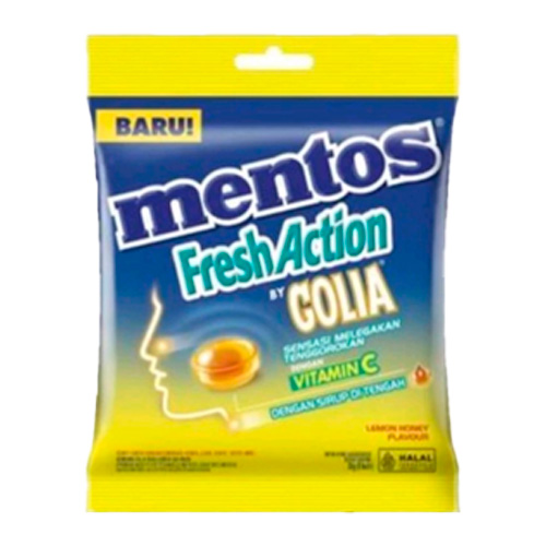 Жев.конфета Mentos Honey Lemon Fresh Action Golia  105гр