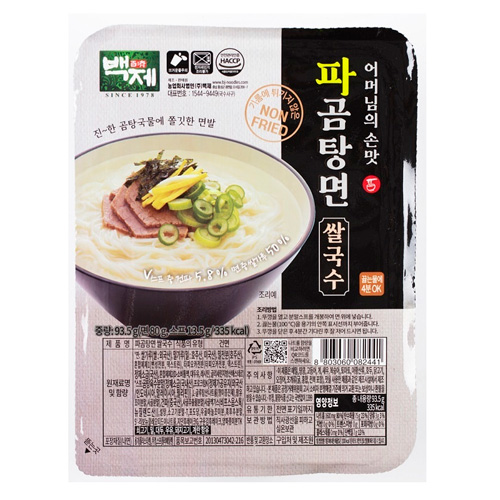 Лапша Baekje GOMTANG FLAVOUR  пакет 92гр
