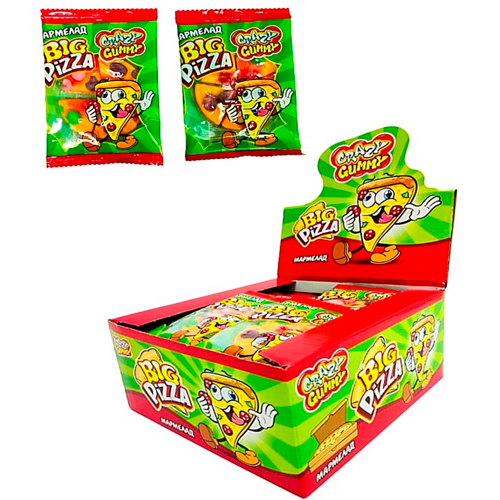 Жев.мармелад Grazy Gummy Big Pizza   16гр