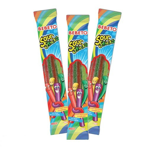 Жев.мармелад Bebeto Sour Sticks со вкусом тутти-фрутти 30г