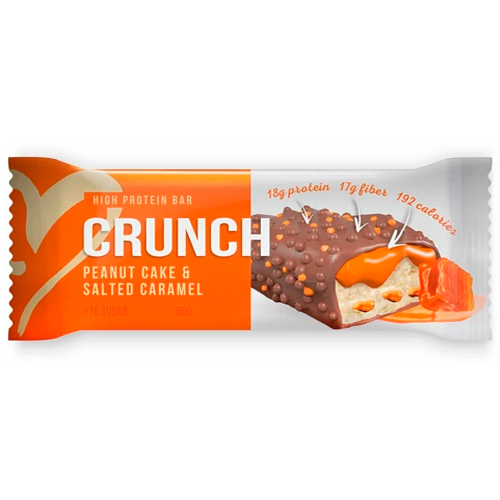 Батончик Crunch Bar Peanut Cake & Salted Caramel 60гр.