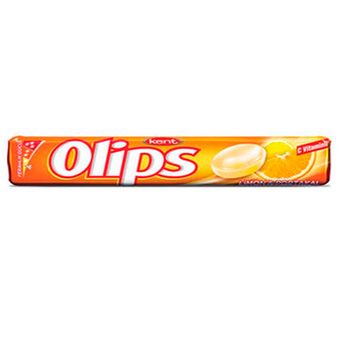 Кармель леденцовая Olips со вкусом лимона и апельсина + витамин С 28гр.