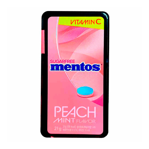 Жев.конфета Mentos Mint and Peach    17,5гр