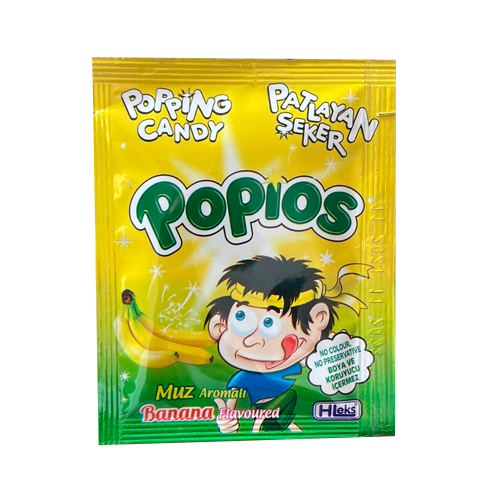 Карамель взрывная Popios со вкусом Банана 4гр