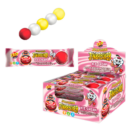 Зубодробилка Jawbreaker Ice Cream конфета+жев.резинка   41гр