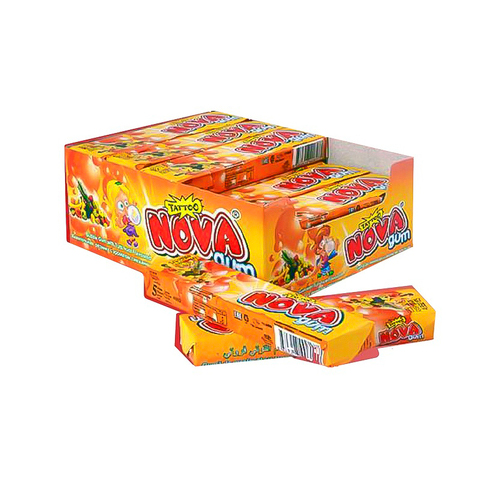 Жевательная резинка Nova Gum Tattoo Stick Тутти-Фрутти 18гр
