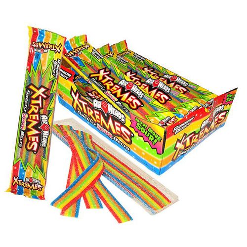 Жевательный мармелад AirHeads Sour Belt Rainbow 57гр