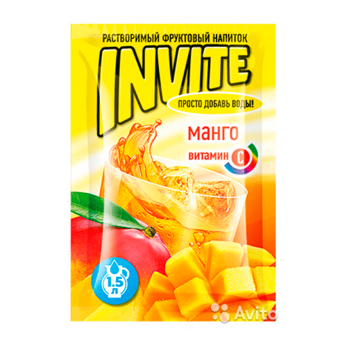 Растворимый напиток Invite Манго   5гр