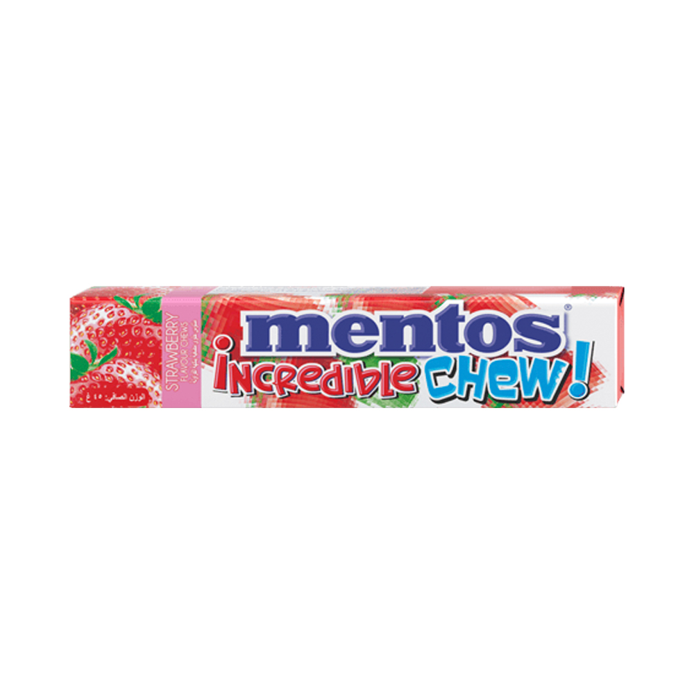 Жев.конфета Mentos Incredible Chew Strawberry Flavour   45гр