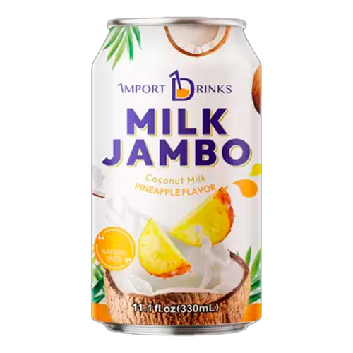 Напиток MILK JAMBO Кокосовое молоко со вкусом Ананаса   330мл
