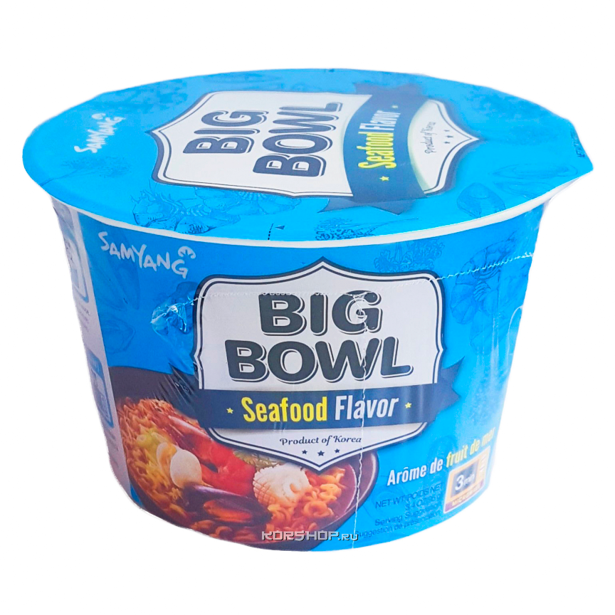 Samyang Big Bowl с овощами и морепродуктами 105 гр.