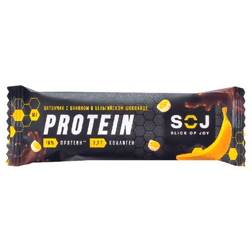 Протеиновый батончик Protein SOJ со вкусом банана 50гр.