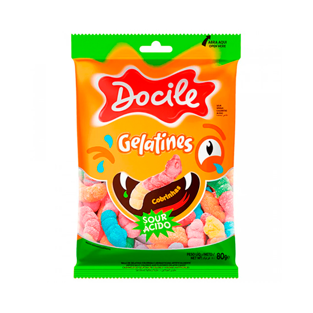 Жев.мармелад DOCILE Sour Worms    80гр