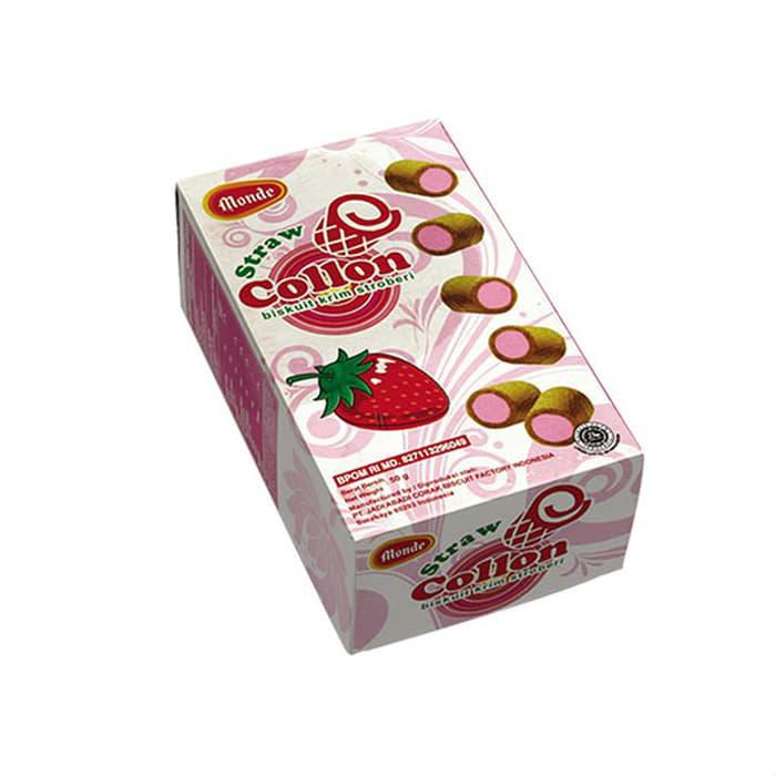 Печенье Monde Collon с клубничным кремом 50гр
