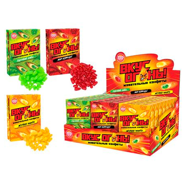Жев.конфеты ZED Candy Вкус огонь   50гр