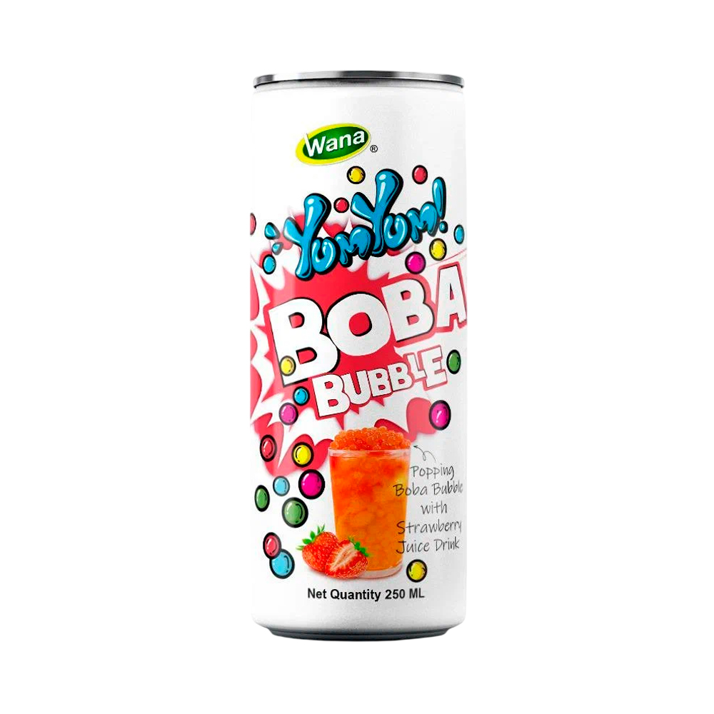 Напиток Popping Boba с соком клубники и Шариками    250мл