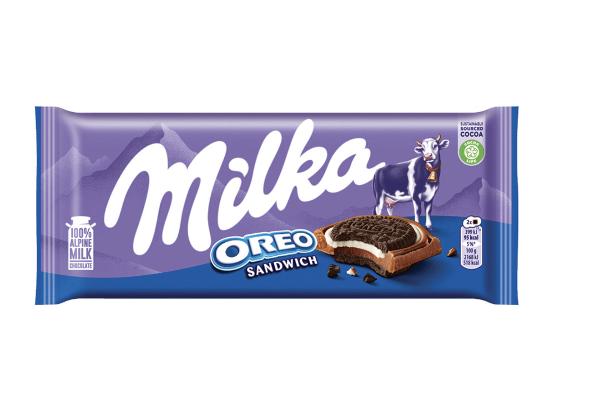 Шоколад Milka Oreo Sandwich   92гр