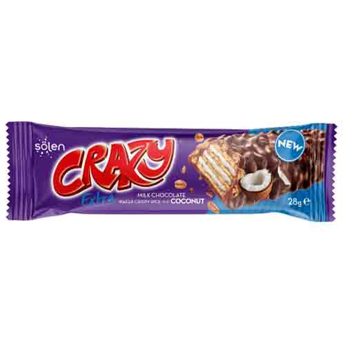 Вафли Crazy с кокосовой начинкой и возд. рисом   28гр