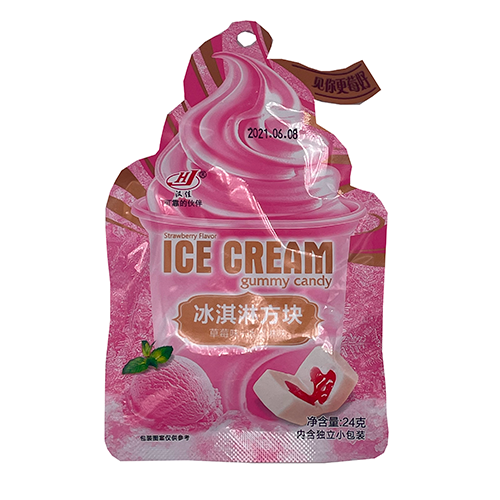 Конфеты Ice Cream Gummy Клубника 24гр.