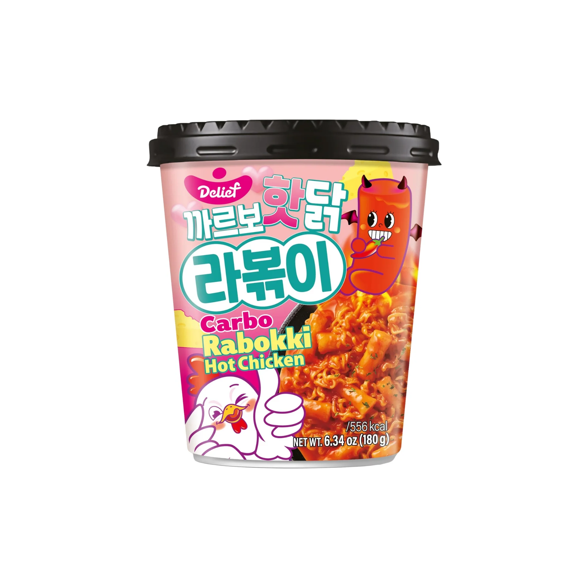 Рисовые палочки Delief Carbo Hot Chicken Flavor Rabokki   180гр