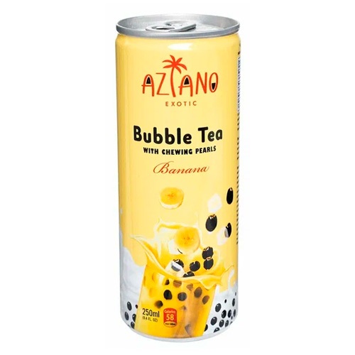 Молочный чай Aziano Bubble tea Banana с жев. шариками из конжака  250мл