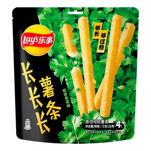Чипсы Lay's Long french fries coriander   72гр