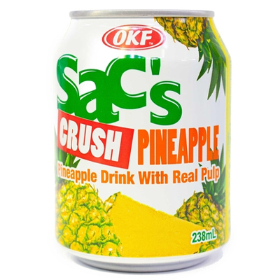 Сокосодержащий напиток с кусочками фруктов Sac's (Pineapple) Сакс 238мл. Ананас