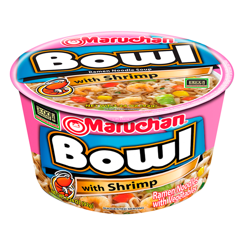 Лапша Maruchan Bowl со вкусом креветки (Hot Spicy Shrimp) 94,3гр