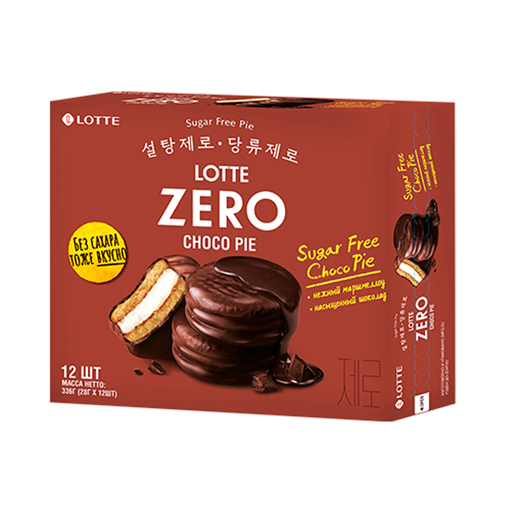 Печенье Lotte ZERO CHOCOPIE   336гр