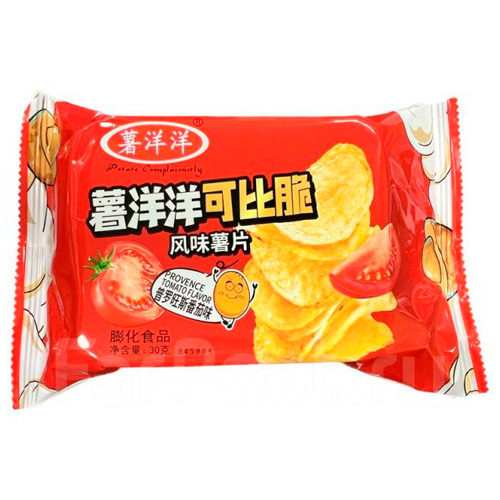 Чипсы Shuyangyang Crispy томатные   30гр