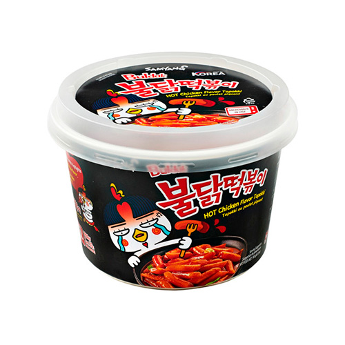 Рисовые клецки Samyang Buldak Spicy Tteokbokki острые со вкусом курицы   185гр