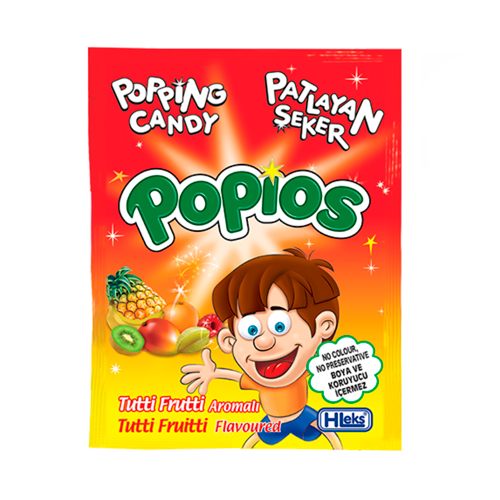 Карамель взрывная Popios со вкусом тутти-фрутти 4гр