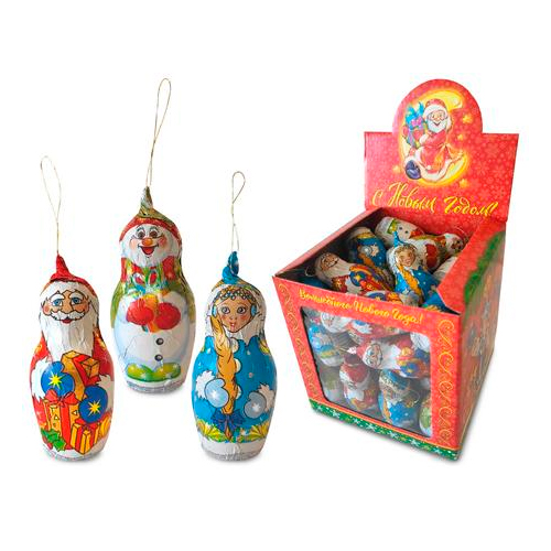 Новогоднее Ассорти на нитке (Дед мороз, Снегурочка, Снеговик) 15гр.
